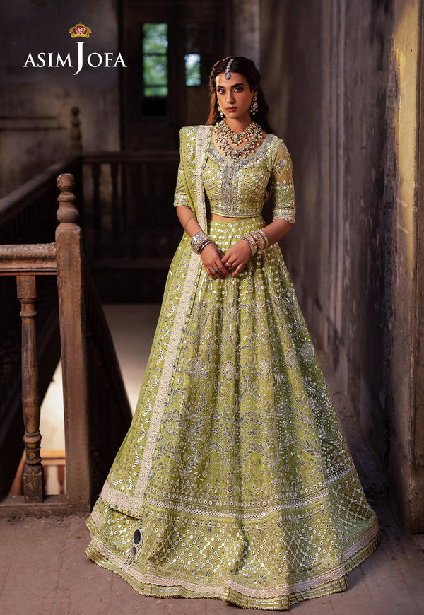 AJKBD-04 EMBROIDERED NET STITCHED 3 PCS