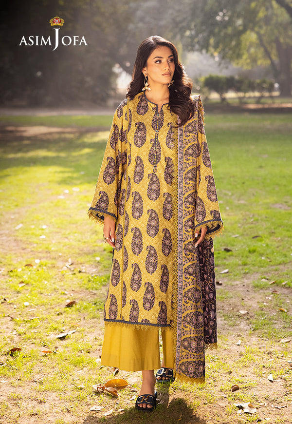AJUBJD-33 Printed LAWN Stitched 3 PC