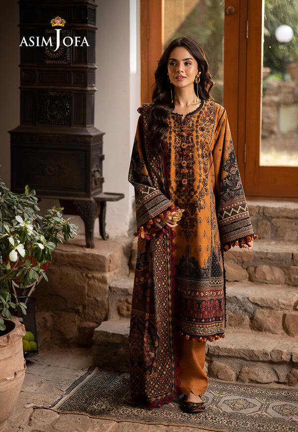 AJUW-07 EMBROIDERED KHADDAR 3 Pcs