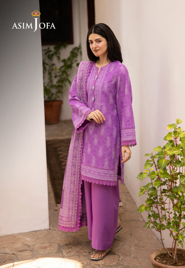 AJUW-34 PRINTED KHADDAR 3 Pcs