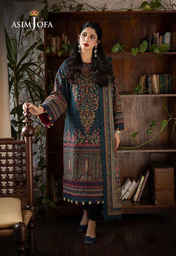 AJUW-03 EMBROIDERED KHADDAR 3 Pcs