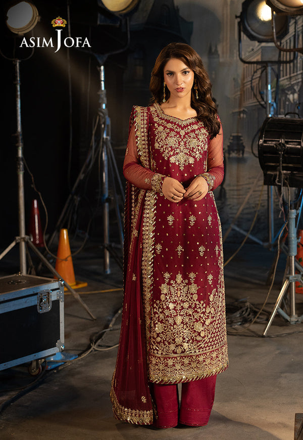 AJLLF-01 Embroidered Net 3 Pcs