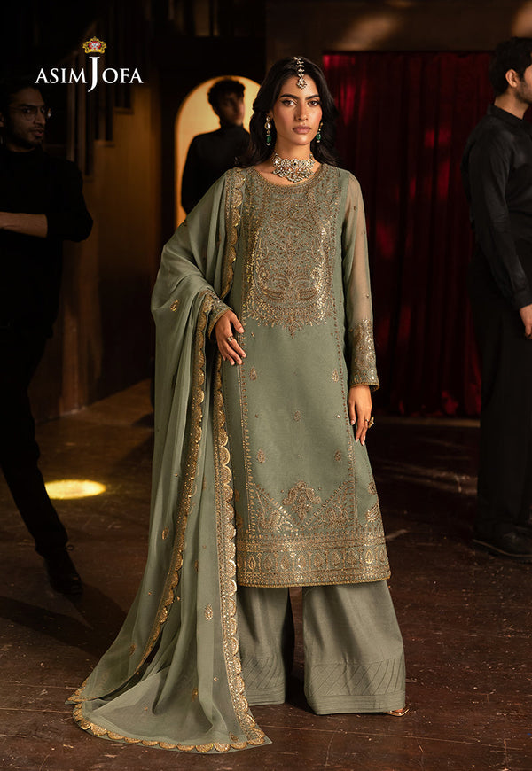 AJLF-07 EMBROIDERED CHIFFON 3 PCS