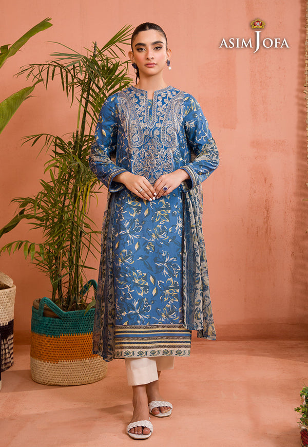 AJGR-06 EMBROIDERED COTTON SILK 2 PCS