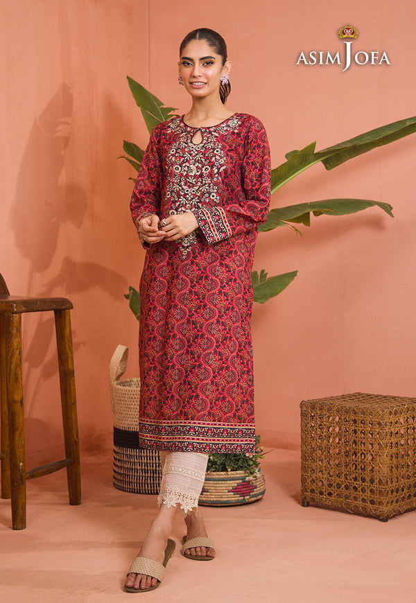 AJGR-04 EMBROIDERED COTTON SILK 1 PC