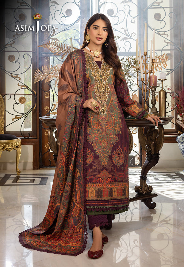 AJIW-07 EMBROIDERED KHADDAR 3 PCS