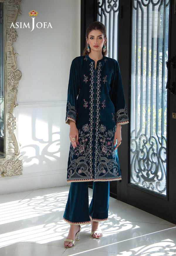 AJVG-09 EMBROIDERED VELVET 2PC