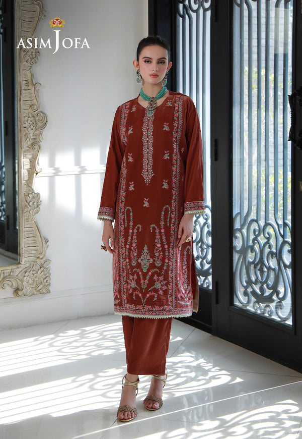 AJVG-04 EMBROIDERED VELVET 2PC