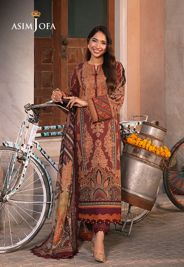 AJARP-24 EMBROIDERED LAWN 3 PCS