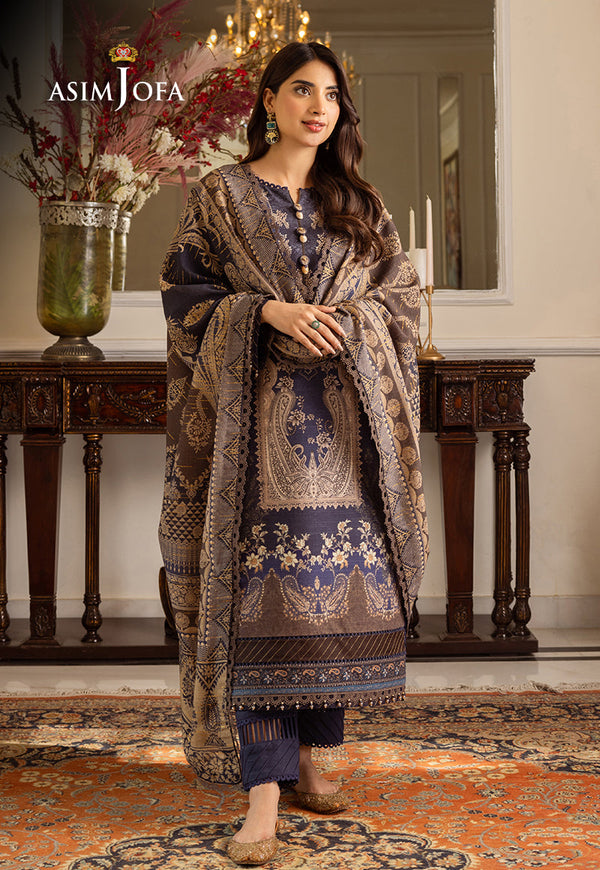 AJIW-05 PRINTED KHADDAR 3 PCS