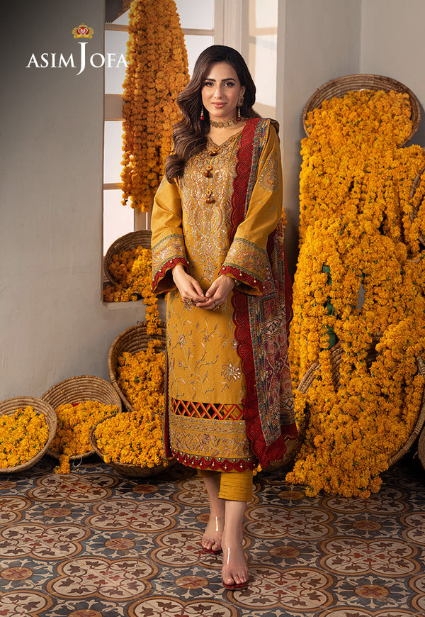 AJAR-28 EMBROIDERED JACQUARD 3 PCS