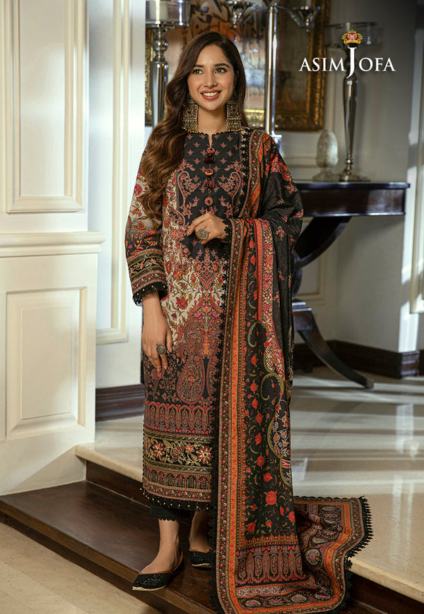 AJAWD-02 EMBROIDERED KHADDAR 3 PCS