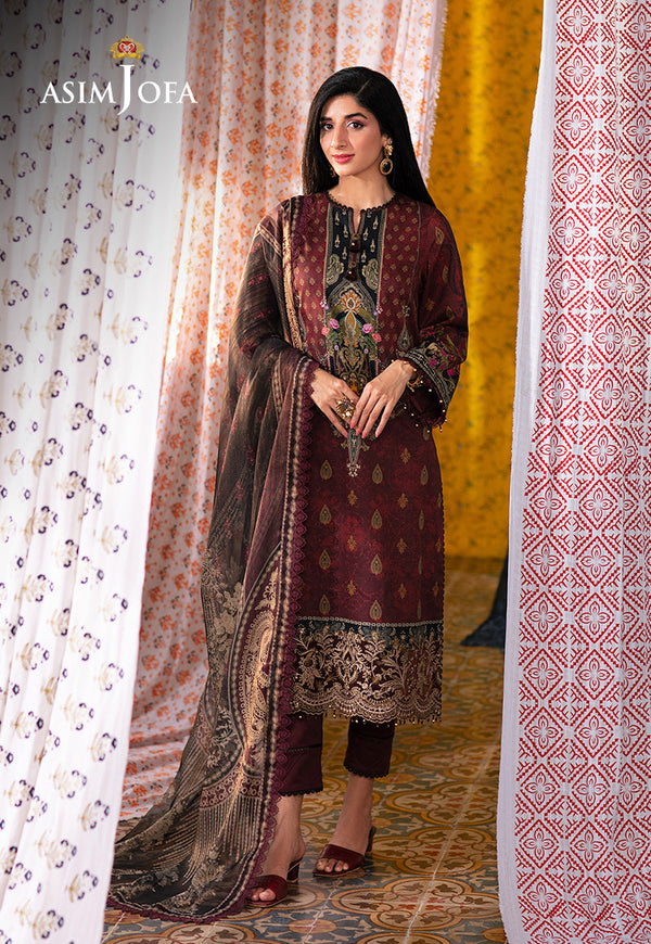 AJAR-19 EMBROIDERED LAWN 3 PCS