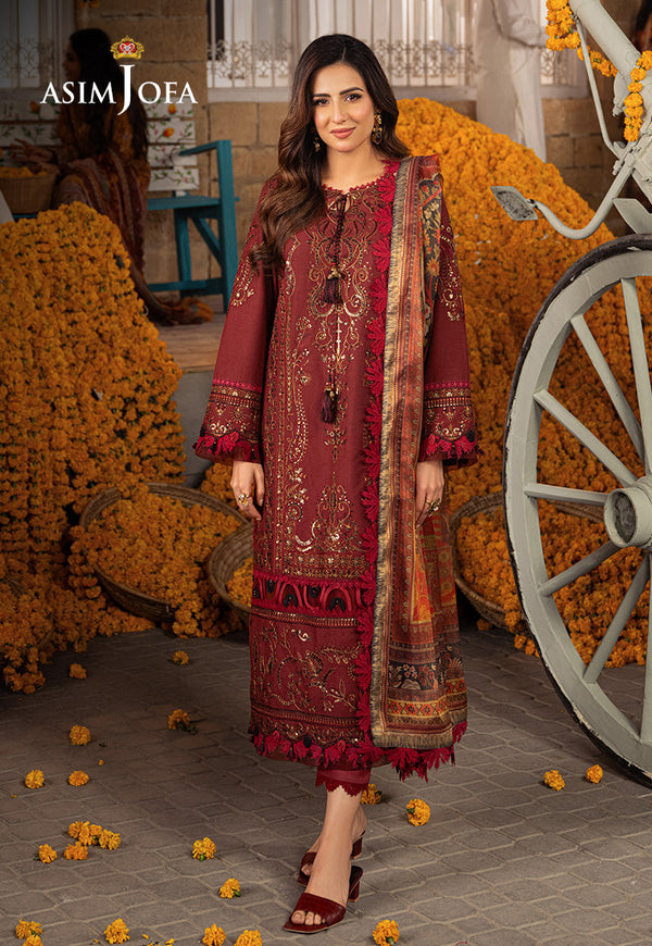 AJAR-29 EMBROIDERED JACQUARD 3 PCS