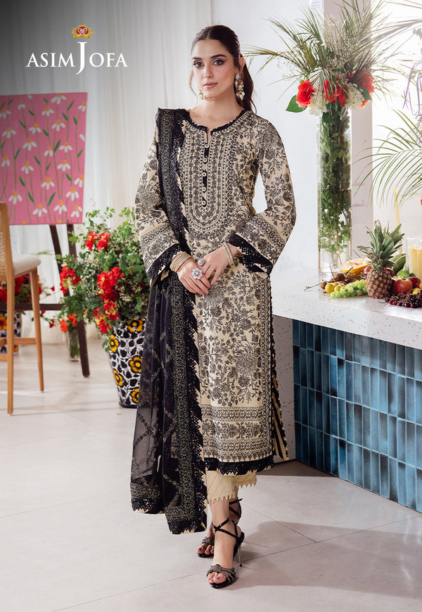 AJUR-09 EMBROIDERED LAWN 3 PCS