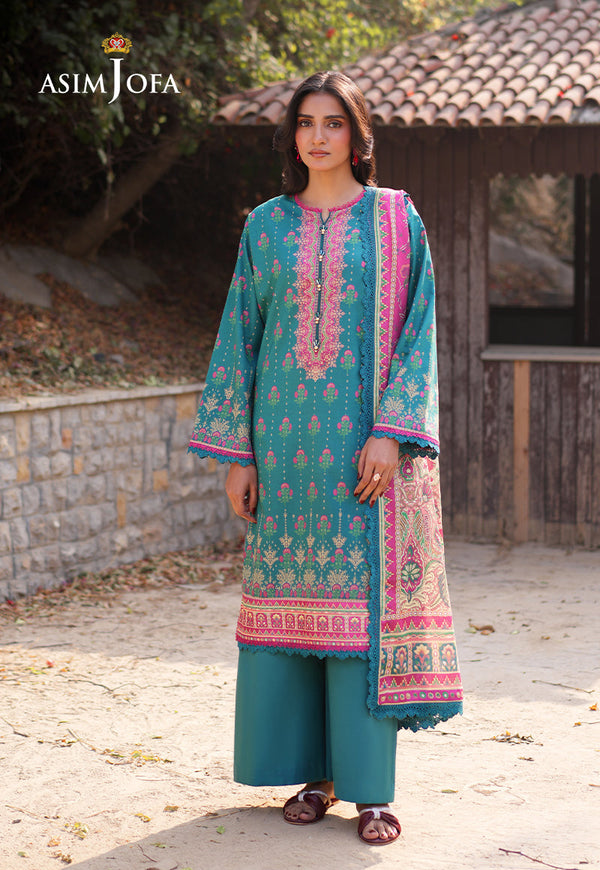 AJUUBD-14 Printed Lawn Stitched 3 Pcs