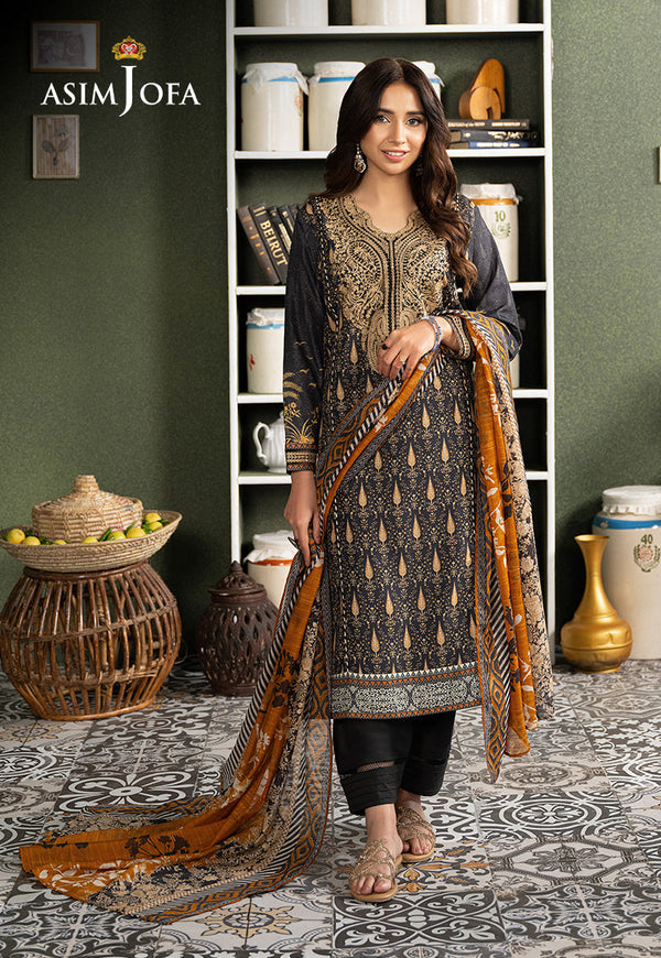 AJOD-25 EMBROIDERED SWISS LAWN 3 PCS