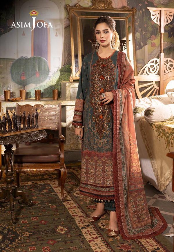 AJNRP-02 STITCHED EMBROIDERED JACQUARD 3 PCS