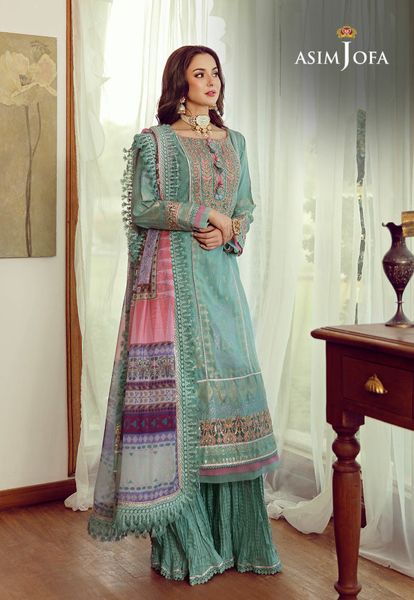 AJRL-11 EMBROIDERED WOVEN JACQUARD LAWN 3 PCS