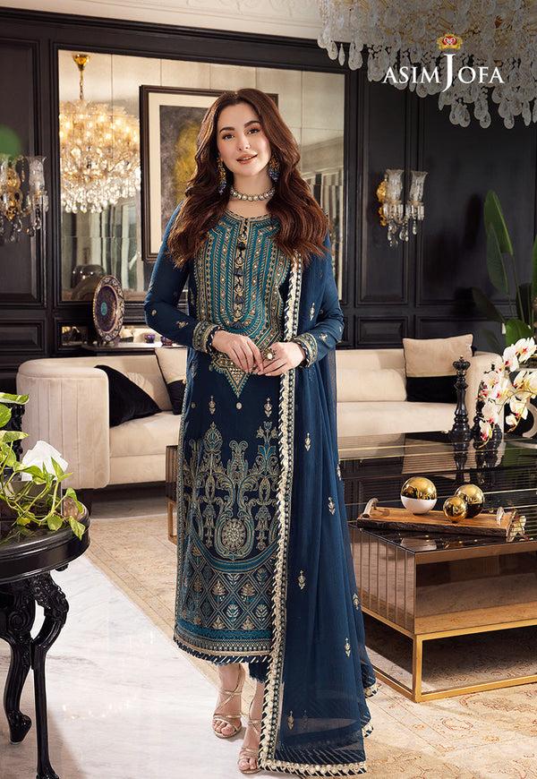 AJRNP-10 STITCHED EMBROIDERED LAWN SILK 3 PCS